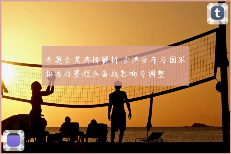冬奥会奖牌榜解析 金牌分布与国家排名对赛程和备战影响与调整